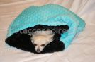 nid douillet sac de couchage pour chien polaire rose