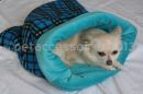 nid douillet pour chien polaire bleue et polaire bleue type burb
