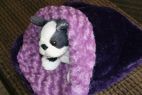 cuddle cup pour chien fourrure violet et mauve